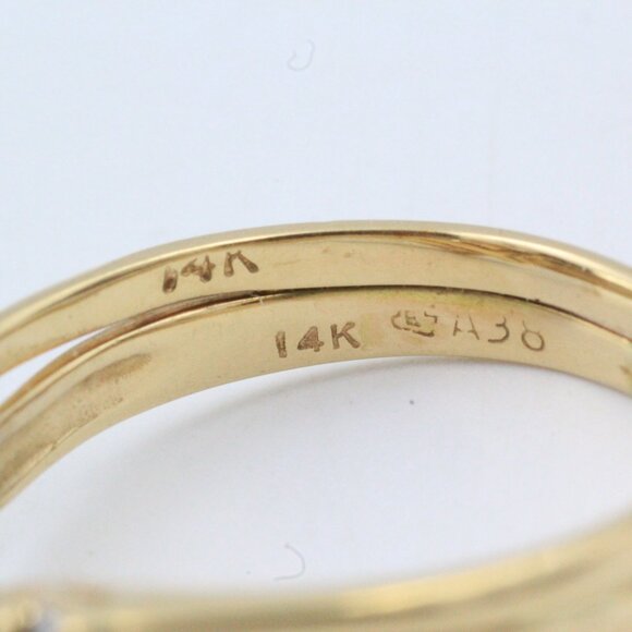 14k GOLD DIAMOND ENGAGEMENT WEDDING RING - Picture 8 of 12